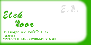 elek moor business card